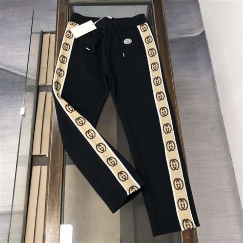 fake gucci sweatpants black|gucci sweatpants cheap.